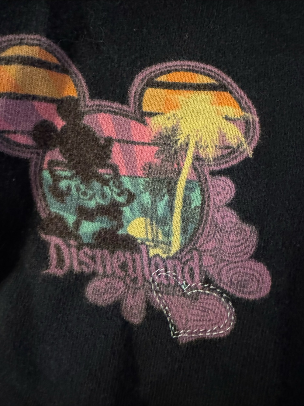Disneyland Black Pullover with Teal Castle Accent